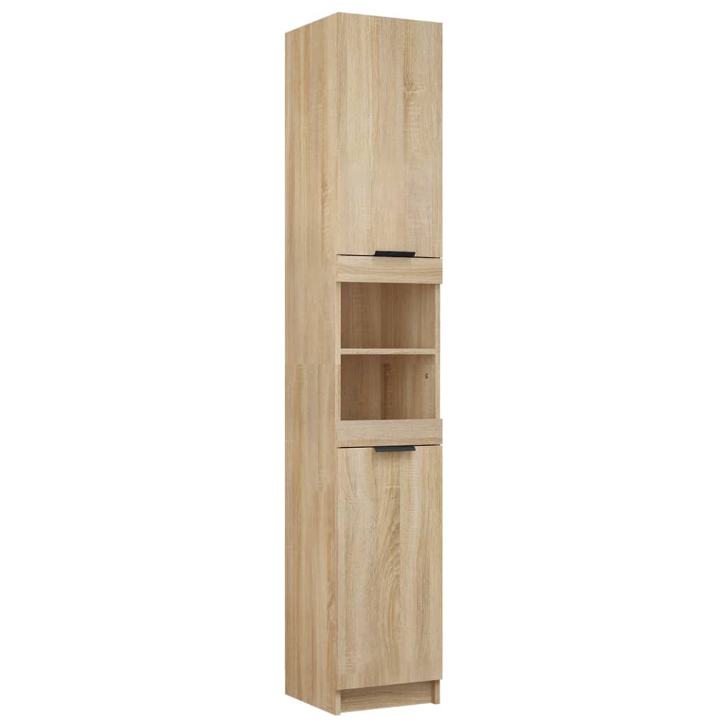 Badschrank Sonoma-Eiche 32x34x188,5 cm Holzwerkstoff