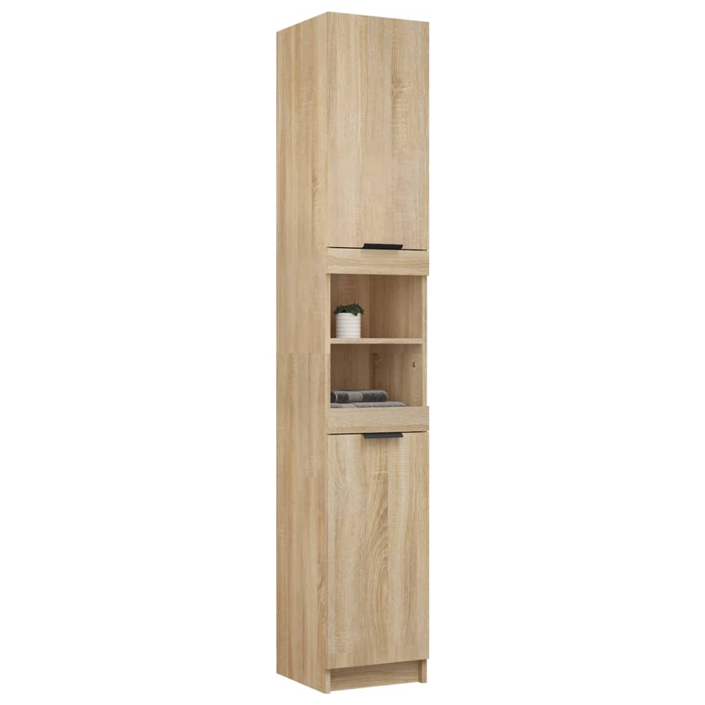 Badschrank Sonoma-Eiche 32x34x188,5 cm Holzwerkstoff