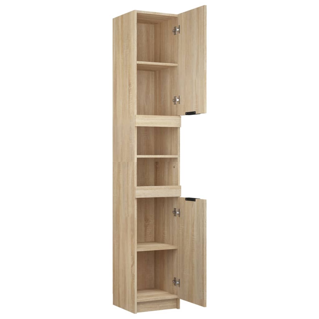 Badschrank Sonoma-Eiche 32x34x188,5 cm Holzwerkstoff