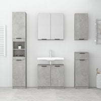 Thumbnail for Badschrank Betongrau 32x34x188,5 cm Holzwerkstoff