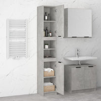 Thumbnail for Badschrank Betongrau 32x34x188,5 cm Holzwerkstoff