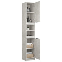 Thumbnail for Badschrank Betongrau 32x34x188,5 cm Holzwerkstoff