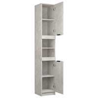 Thumbnail for Badschrank Betongrau 32x34x188,5 cm Holzwerkstoff