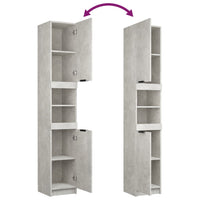 Thumbnail for Badschrank Betongrau 32x34x188,5 cm Holzwerkstoff