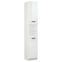 Thumbnail for Badschrank Hochglanz-Weiß 32x34x188,5 cm Holzwerkstoff