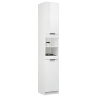 Thumbnail for Badschrank Hochglanz-Weiß 32x34x188,5 cm Holzwerkstoff