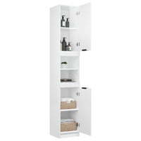 Thumbnail for Badschrank Hochglanz-Weiß 32x34x188,5 cm Holzwerkstoff