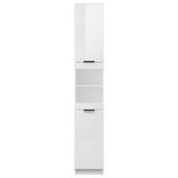 Thumbnail for Badschrank Hochglanz-Weiß 32x34x188,5 cm Holzwerkstoff