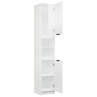 Thumbnail for Badschrank Hochglanz-Weiß 32x34x188,5 cm Holzwerkstoff