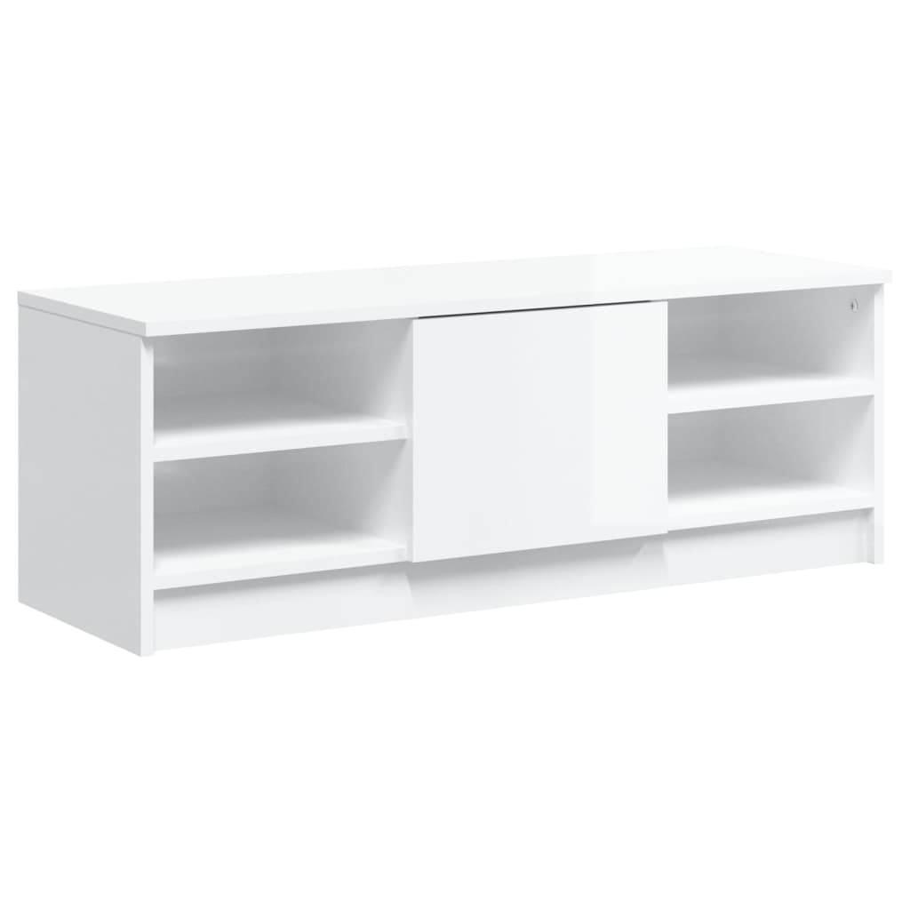 TV-Schrank Hochglanz-Weiß 102x35x36,5 cm Holzwerkstoff
