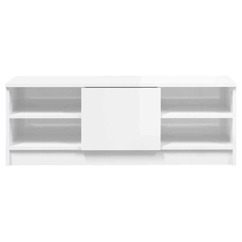 TV-Schrank Hochglanz-Weiß 102x35x36,5 cm Holzwerkstoff
