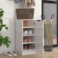 Thumbnail for Schuhschrank Hochglanz-Weiß 30x35x70 cm Holzwerkstoff