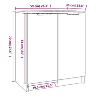 Thumbnail for Schuhschrank Weiß 59x35x70 cm Holzwerkstoff