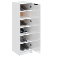 Thumbnail for Schuhschrank Hochglanz-Weiß 30x35x100 cm Holzwerkstoff