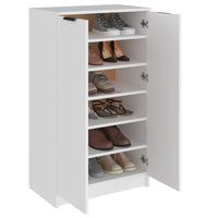 Thumbnail for Schuhschrank Weiß 59x35x100 cm Holzwerkstoff