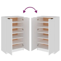 Thumbnail for Schuhschrank Weiß 59x35x100 cm Holzwerkstoff