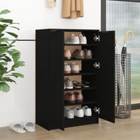 Thumbnail for Schuhschrank Schwarz 59x35x100 cm Holzwerkstoff
