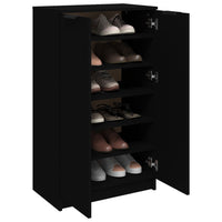 Thumbnail for Schuhschrank Schwarz 59x35x100 cm Holzwerkstoff