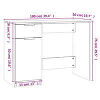 Thumbnail for Schreibtisch Schwarz 100x50x75 cm Holzwerkstoff