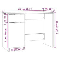 Thumbnail for Schreibtisch Betongrau 100x50x75 cm Holzwerkstoff