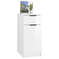 Thumbnail for Schreibtischschrank Hochglanz-Weiß 33,5x50x75 cm Holzwerkstoff
