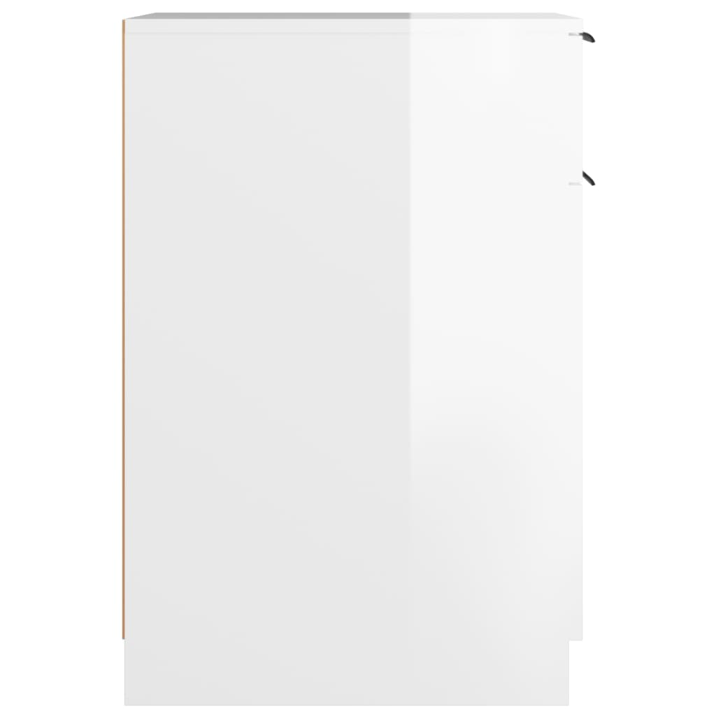 Schreibtischschrank Hochglanz-Weiß 33,5x50x75 cm Holzwerkstoff