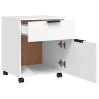 Thumbnail for Mobiler Aktenschrank mit Rollen Weiß 45x38x54 cm Holzwerkstoff