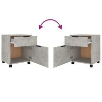Thumbnail for Mobiler Aktenschrank mit Rollen Betongrau 45x38x54 cm