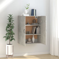 Thumbnail for Hängeschrank Betongrau 69,5x34x90 cm Holzwerkstoff
