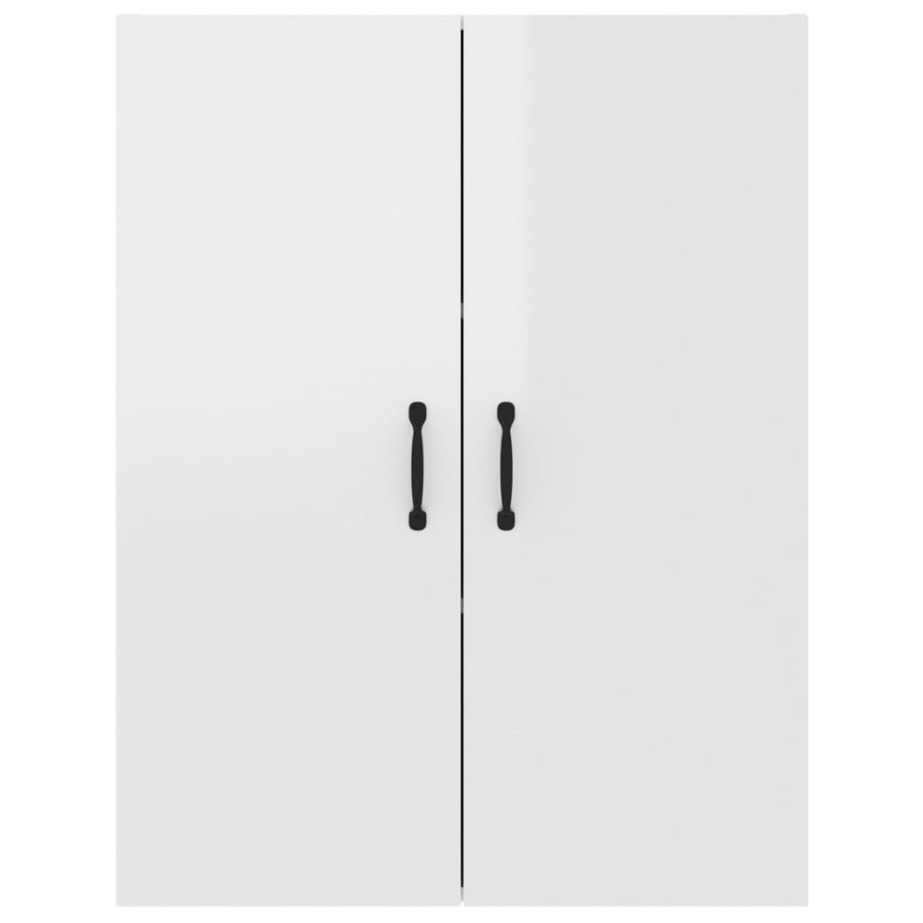 Hängeschrank Hochglanz-Weiß 69,5x34x90 cm Holzwerkstoff