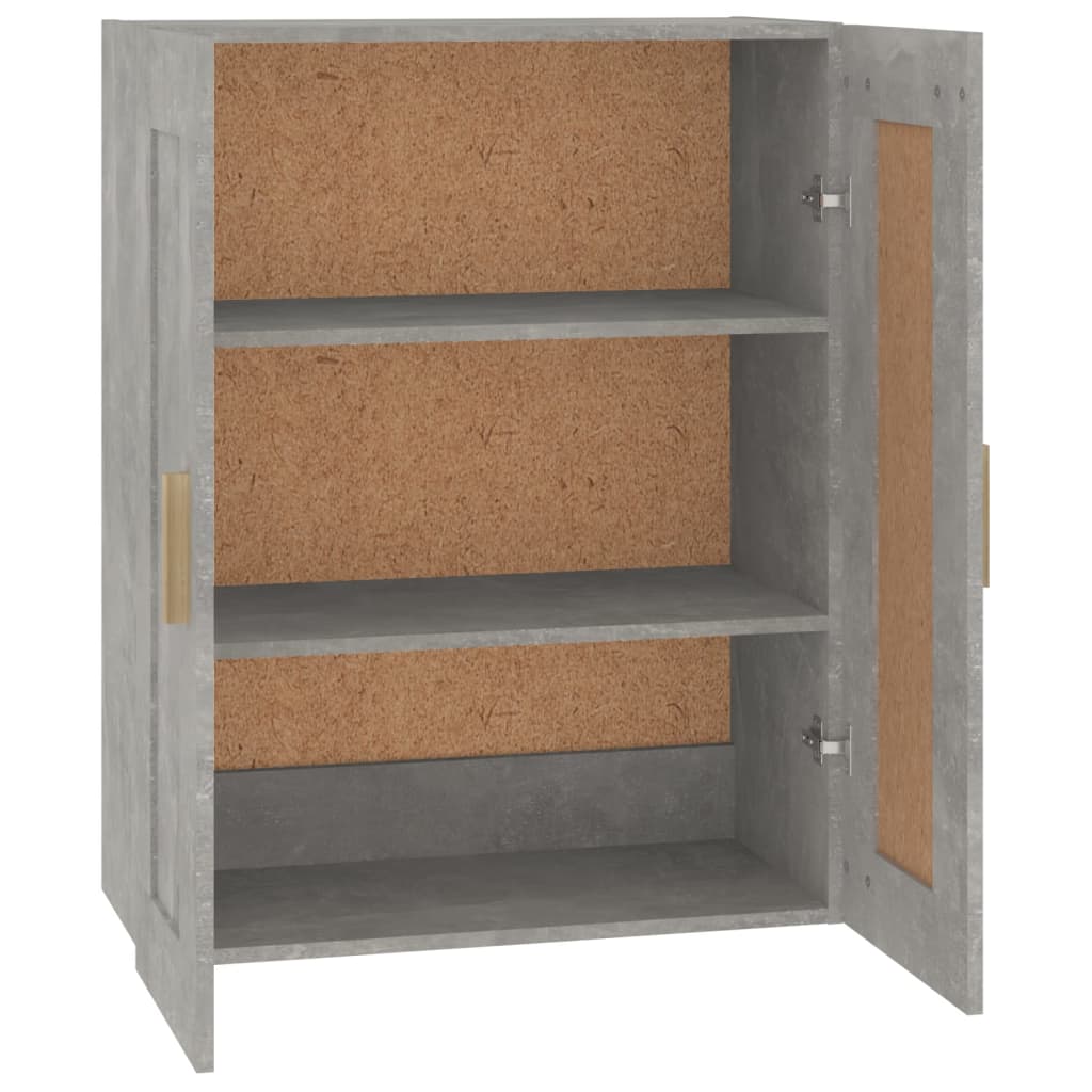 Wandschrank Betongrau 69,5x32,5x90 cm Holzwerkstoff