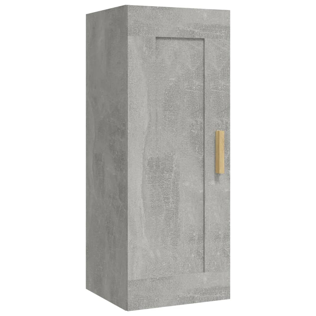 Wandschrank Betongrau 35x34x90 cm Holzwerkstoff