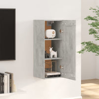 Thumbnail for Hängeschrank Betongrau 35x34x90 cm Holzwerkstoff
