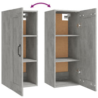 Thumbnail for Hängeschrank Betongrau 35x34x90 cm Holzwerkstoff