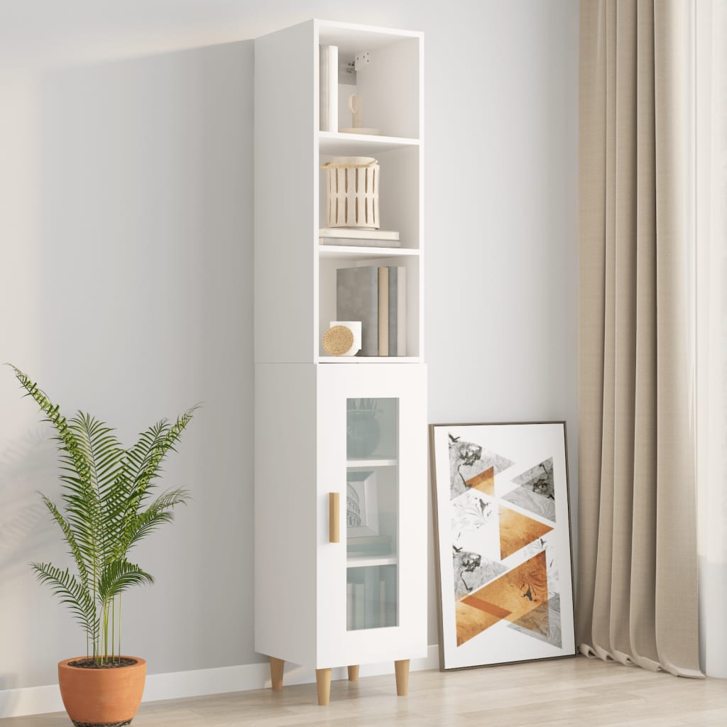 Wandschrank Weiß 34,5x32,5x90 cm Holzwerkstoff