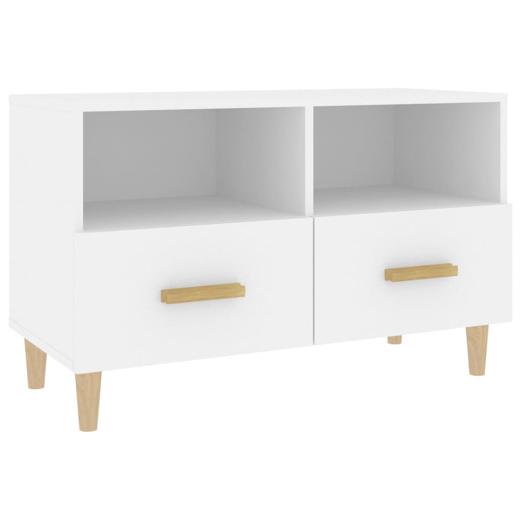 TV-Schrank Weiß 80x36x50 cm Holzwerkstoff