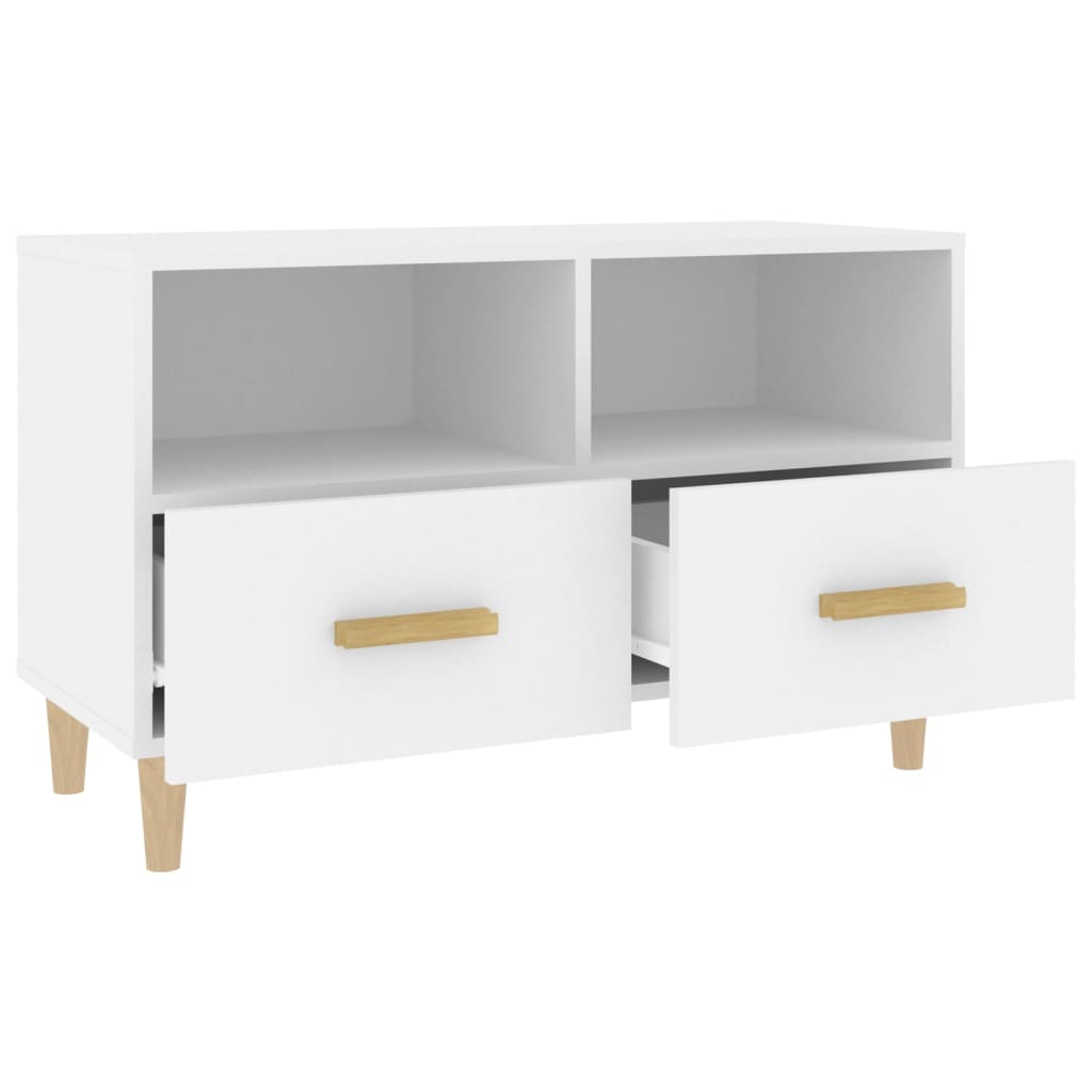 TV-Schrank Weiß 80x36x50 cm Holzwerkstoff