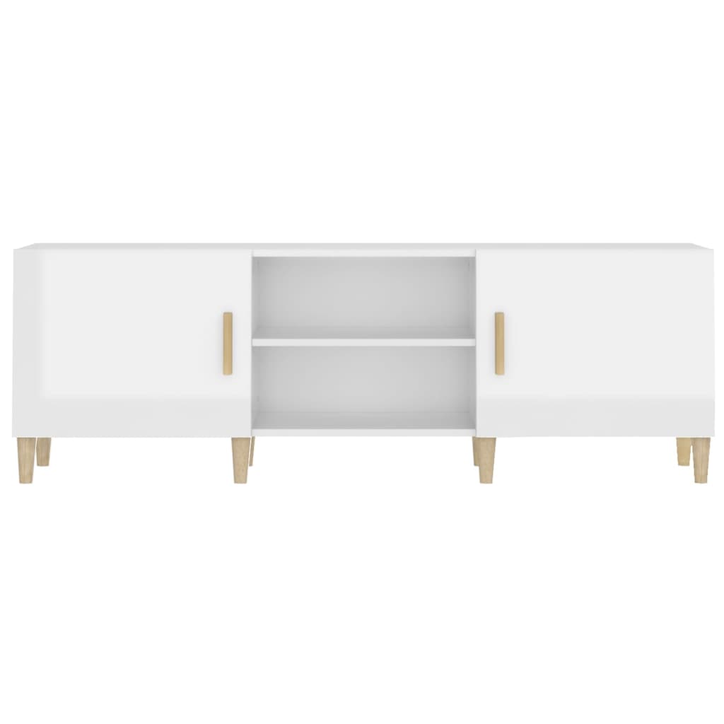 TV-Schrank Hochglanz-Weiß 150x30x50 cm Holzwerkstoff