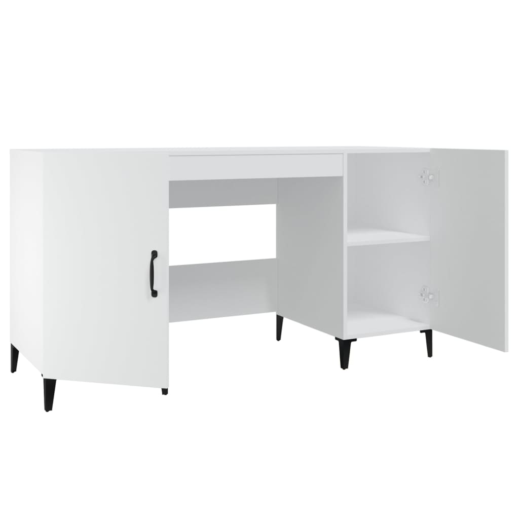 Schreibtisch Weiß 140x50x75 cm Holzwerkstoff