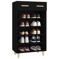 Thumbnail for Schuhschrank Schwarz 60x35x105 cm Holzwerkstoff