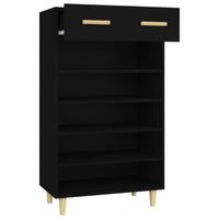 Thumbnail for Schuhschrank Schwarz 60x35x105 cm Holzwerkstoff