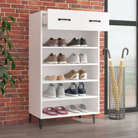 Thumbnail for Schuhschrank Weiß 60x35x105 cm Holzwerkstoff