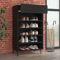 Thumbnail for Schuhschrank Schwarz 60x35x105 cm Holzwerkstoff