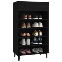 Thumbnail for Schuhschrank Schwarz 60x35x105 cm Holzwerkstoff