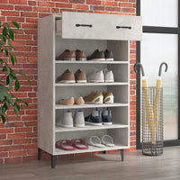 Thumbnail for Schuhschrank Betongrau 60x35x105 cm Holzwerkstoff