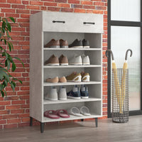 Thumbnail for Schuhschrank Betongrau 60x35x105 cm Holzwerkstoff