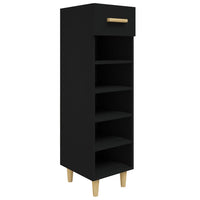 Thumbnail for Schuhschrank Schwarz 30x35x105 cm Holzwerkstoff