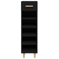 Thumbnail for Schuhschrank Schwarz 30x35x105 cm Holzwerkstoff