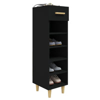 Thumbnail for Schuhschrank Schwarz 30x35x105 cm Holzwerkstoff