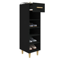Thumbnail for Schuhschrank Schwarz 30x35x105 cm Holzwerkstoff